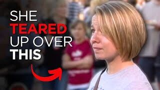 Wretched: Tearful woman confronts open-air preacher.
